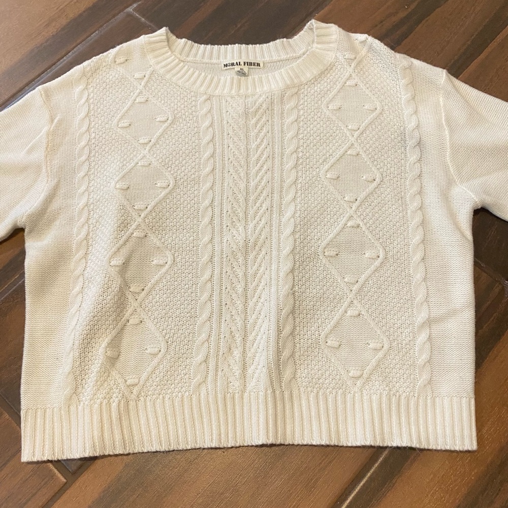 white sweater